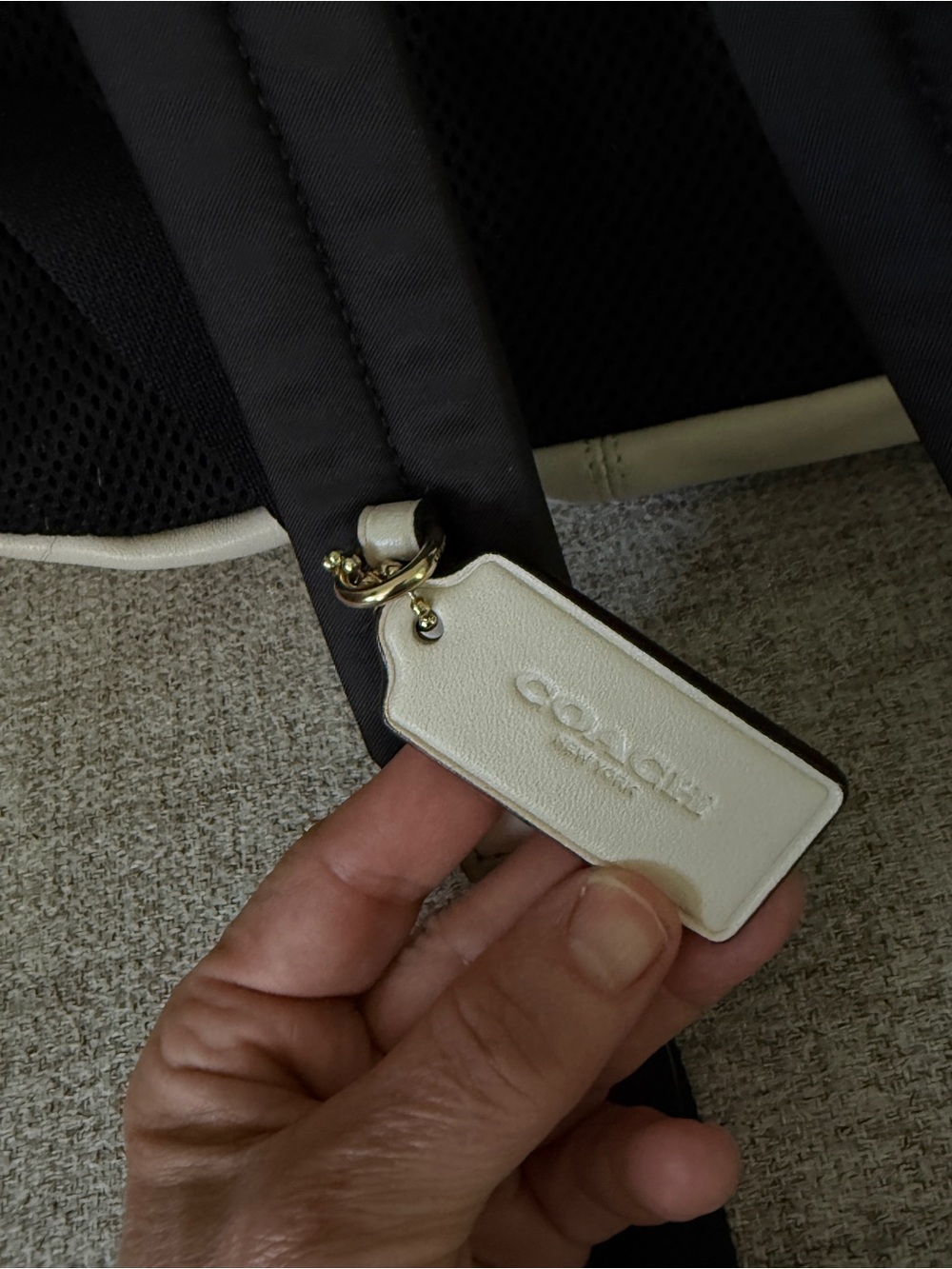 Coach Medium Charlie Backpack with varsity stripe. A must for summer essentials - Picture 5 of 8